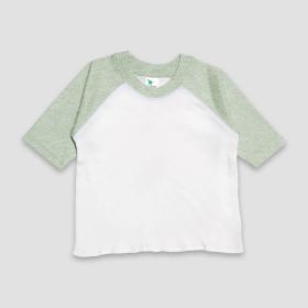Baby Raglan T (Option: Shirts – Polyester Cotton Blend White/Sage Heather 1218M)