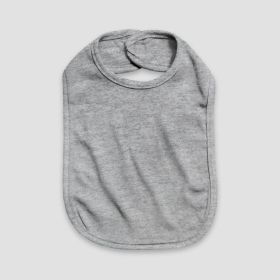 Luxe Baby Bibs With Velcro Closure (Option: 2 Ply  Polyester Cotton Blend Heather Gray)