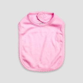 Baby Bibs With Scallop Trim (Option: 2 Ply  Polyester Cotton Blend Pink)