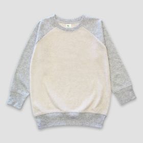 Toddler Raglan Pullover T (Option: Shirts – Polyester Cotton Blend Oatmeal/Heather Gray 2T)