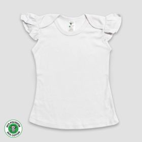 Toddler Girls' Flutter T (Option: Shirts – Polyester Cotton Blend White 3T)