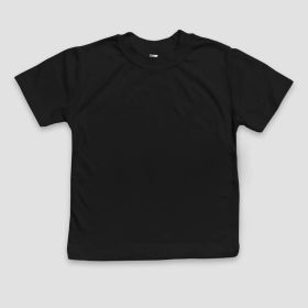 Youth Crew Neck T (Option: Shirts  65% Polyester 35% Cotton Blend Black L)