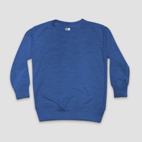 Luxe Youth Long Sleeve Crew Neck Pullover Shirts (Option: Polyester Cotton Blend Denim Heather XL)
