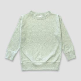 Luxe Youth Long Sleeve Crew Neck Pullover Shirts (Option: Polyester Cotton Blend Sage Heather M)