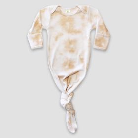 Baby Knotted Sleep Gowns With Mittens (Option: Smoke  Polyester Cotton Blend Latte)