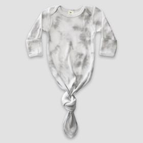 Baby Knotted Sleep Gowns With Mittens (Option: Smoke  Polyester Cotton Blend Smoke)
