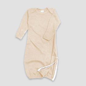 Baby Sleep Gowns With Side (Option: Zipper – Polyester Cotton Blend Oatmeal)