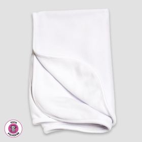 Blank Baby Receiving Blanket (Option: Fleece  100% Polyester White)
