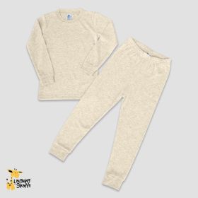 Luxe Long Sleeve Toddler Pajama Sets (Option: PolyesterCotton Blend Oatmeal 2T)