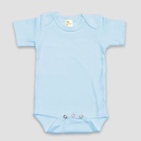 Baby Short Sleeve One (Option: Piece Onesies – Premium 100% Cotton Blue 1218M)