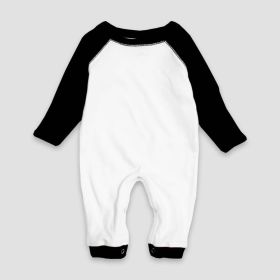 Baby One (Option: Piece Raglan Sleep N Play – White/Black – Premium 100% Cotton 612M)