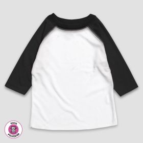 Youth Raglan Baseball T (Option: Shirts – 100% Polyester White/Black XL)