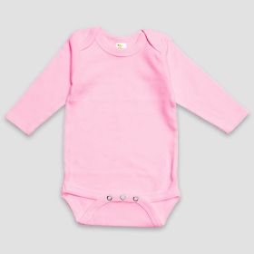 Baby Long Sleeve One (Option: Piece Onesies – Premium 100% Cotton Pink 612M)