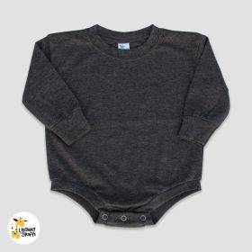 Baby Bubble Romper (Option: Polyester Cotton Blend Black Heather 12)