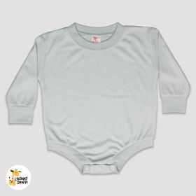 Baby Long Sleeve Bubble Romper for Sublimation (Option: 100% Polyester Silver 12)