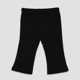 Toddler Girls Flare Pants (Option: Black  PolyesterCotton Blend 2T)