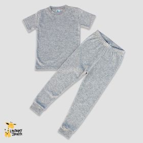 Luxe Short Sleeve Toddler Pajama Sets (Option: PolyesterCotton Blend Heather Gray 2T)