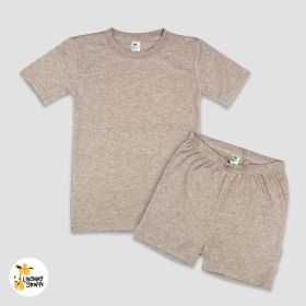 Luxe Toddler Short Sleeve T (Option: Shirt and Shorts Set  PolyesterCotton Blend Truffle 4T)