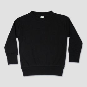 Toddler Long Sleeve Pullover Shirts – Black (Option: PolyesterCotton Blend 4T)
