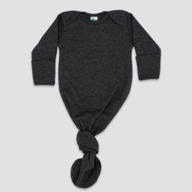 Luxe Baby Knotted Sleep Gowns With Mittens (Option: Polyester Cotton Blend Black Heather)