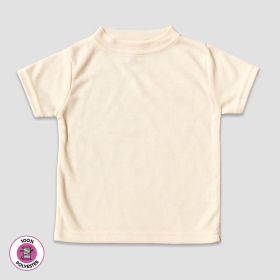 Baby Short Sleeve T (Option: Shirts  100% Polyester Natural 1218M)