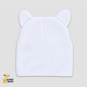 Fleece Baby Bear Ears Beanie Hats (Option: 100% Polyester White)