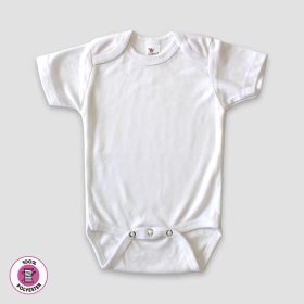 Baby Short Sleeve One (Option: Piece Onesies  100% Polyester White 03M)