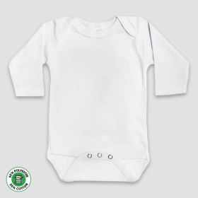Baby Long Sleeve One (Option: Piece Onesies – Polyester Cotton Blend White 03M)