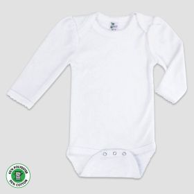 Baby One (Option: Piece Bodysuit With Scallop Trim – Long Sleeve – Polyester Cotton Blend Newborn)