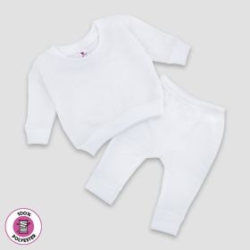 Baby Sweatsuit (Option: White  100% Polyester 1218M)